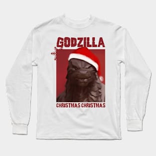 Godzilla for Merry Christmas Long Sleeve T-Shirt